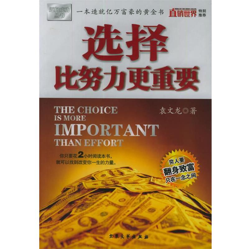 【正版书】 选择比努力更重要—迈向成功丛书 袁文龙 著 大众文艺出版社