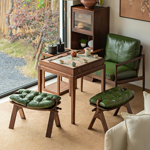 鹿角森林2025新款 茶桌 高端阳台小茶台乌金木书房客厅小户型新中式