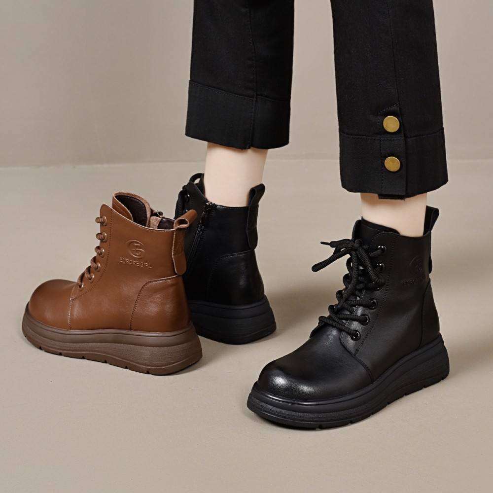 昔子0193新款马丁靴瘦瘦靴短靴时装靴百搭低跟厚底保暖时尚女鞋棉,女鞋,马丁靴,淘宝优惠券,粉丝福利购,淘宝优惠卷