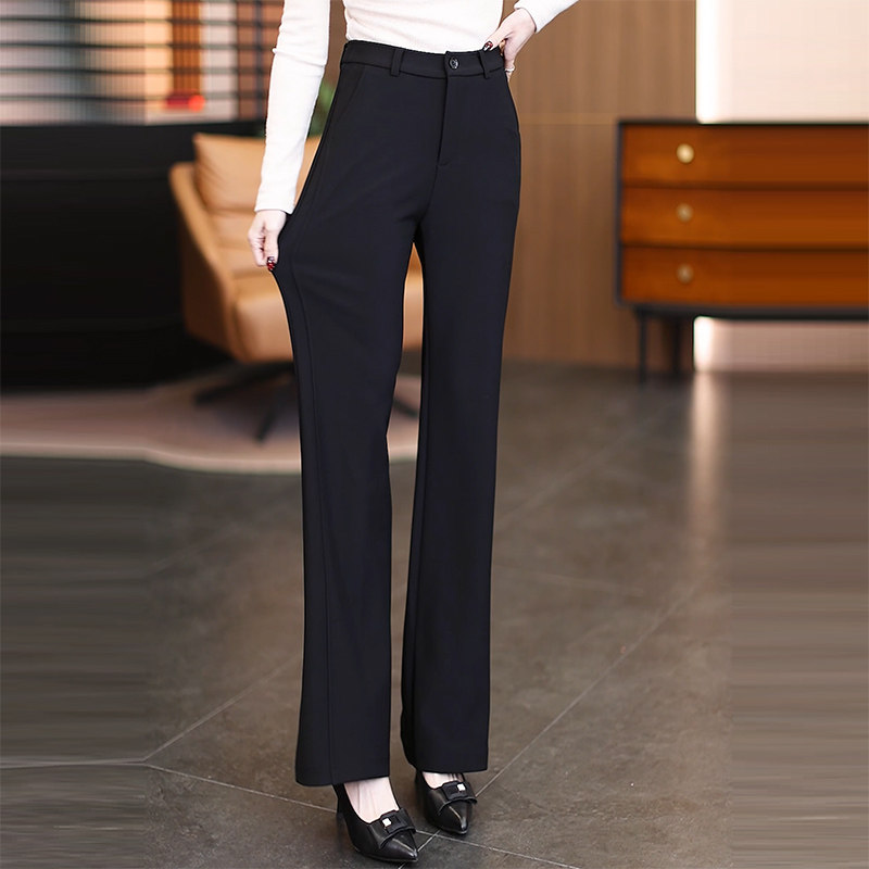 春秋弹力微喇休闲裤子女新款高腰西装妈妈时尚显瘦百搭喇叭长裤,女装/女士精品,休闲裤,淘宝优惠券,粉丝福利购,淘宝优惠卷