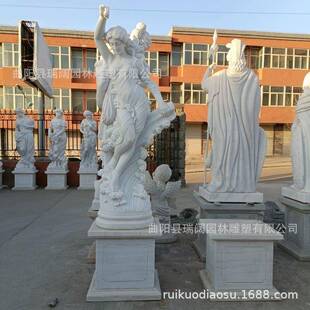 汉白玉西方人物雕塑欧式四季神雕像别墅公园摆放女性人物