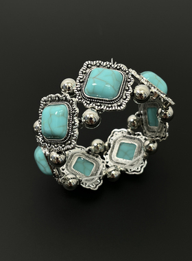 Vintage古着 Imitation blue turquoise bracelet手链