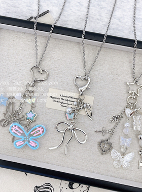 捧猫家-甜酷多巴胺蝴蝶吊坠