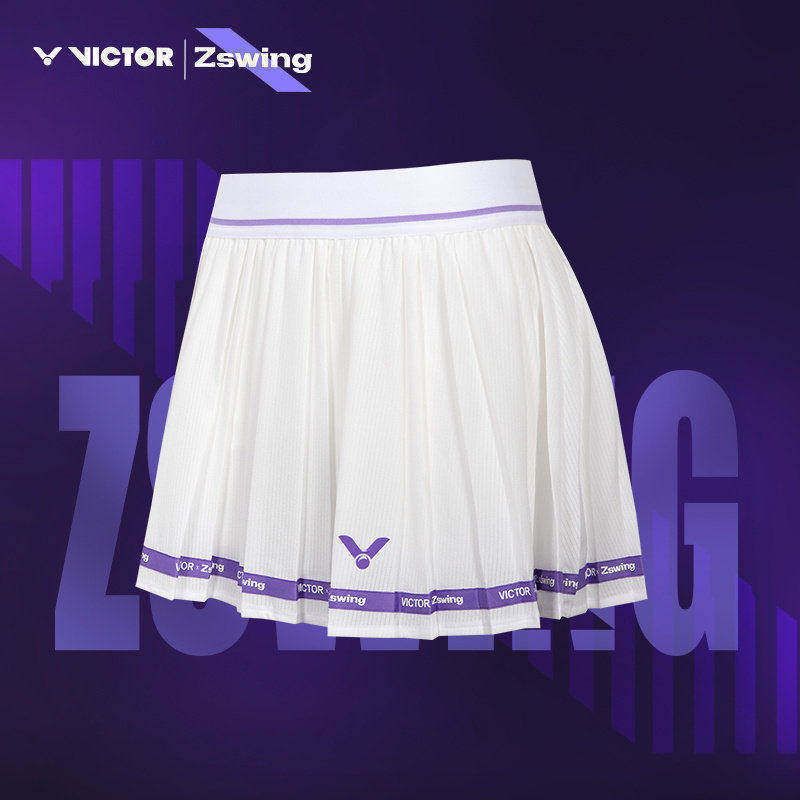 VICTOR胜利羽毛球服威克多郑思维系列女款运动半身短裙K-503ZSW
