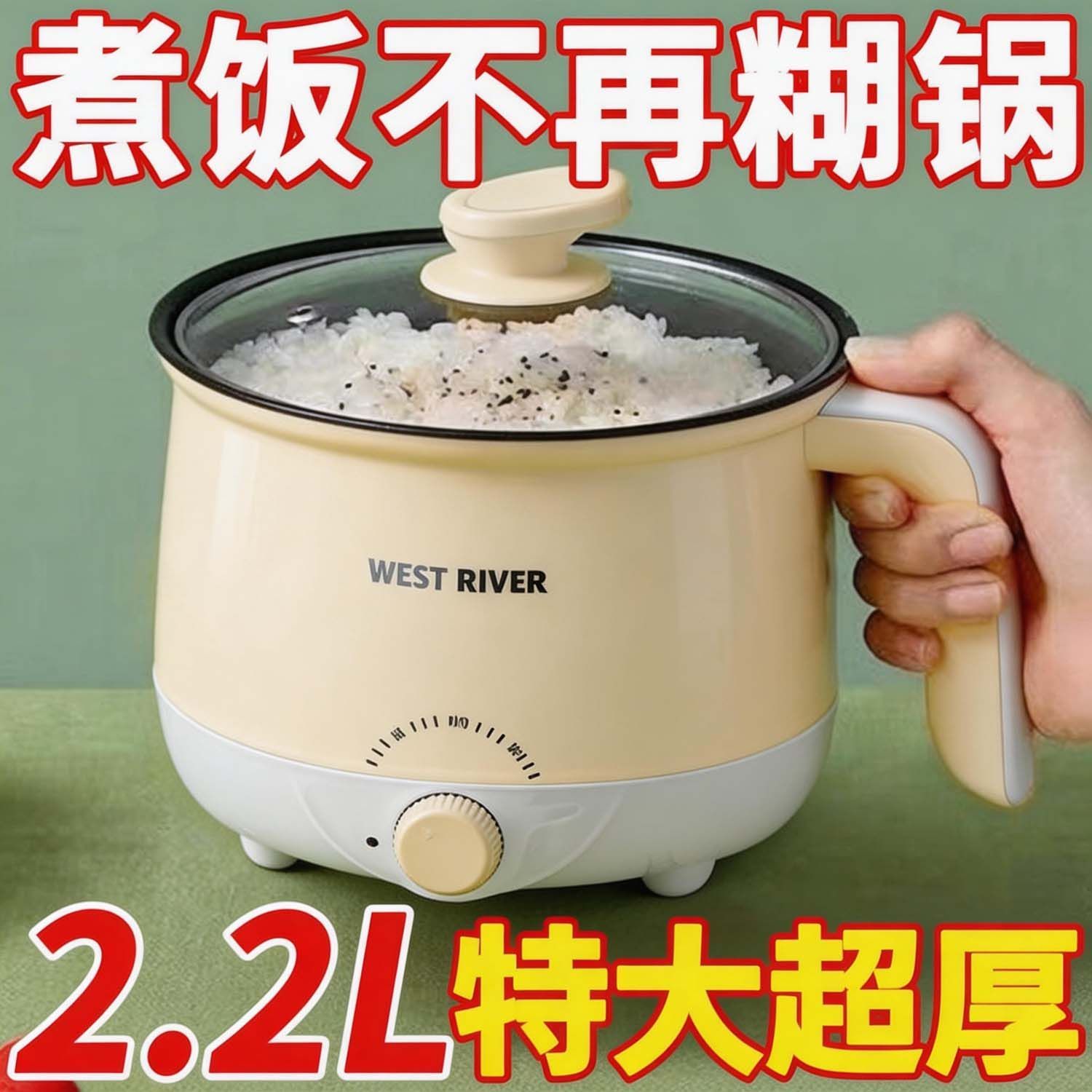 全自动电煮锅多功能家用学生宿舍煮面小电锅蒸煮一体电炒锅电火锅