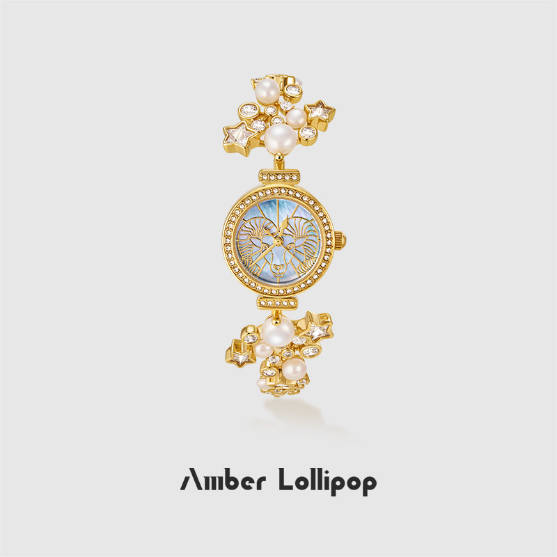 Amberlollipop珍珠手表十二星座贝母女士腕表 星曜系列