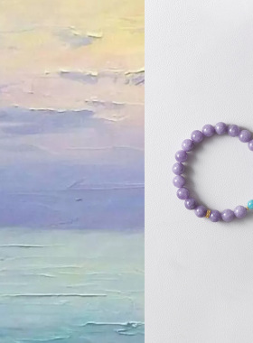 新中式紫色手串国风新款串珠手链