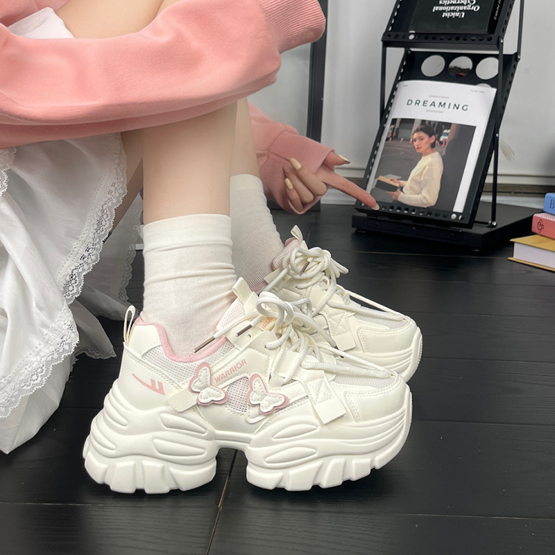 回力蝴蝶老爹鞋女初中生夏季透气