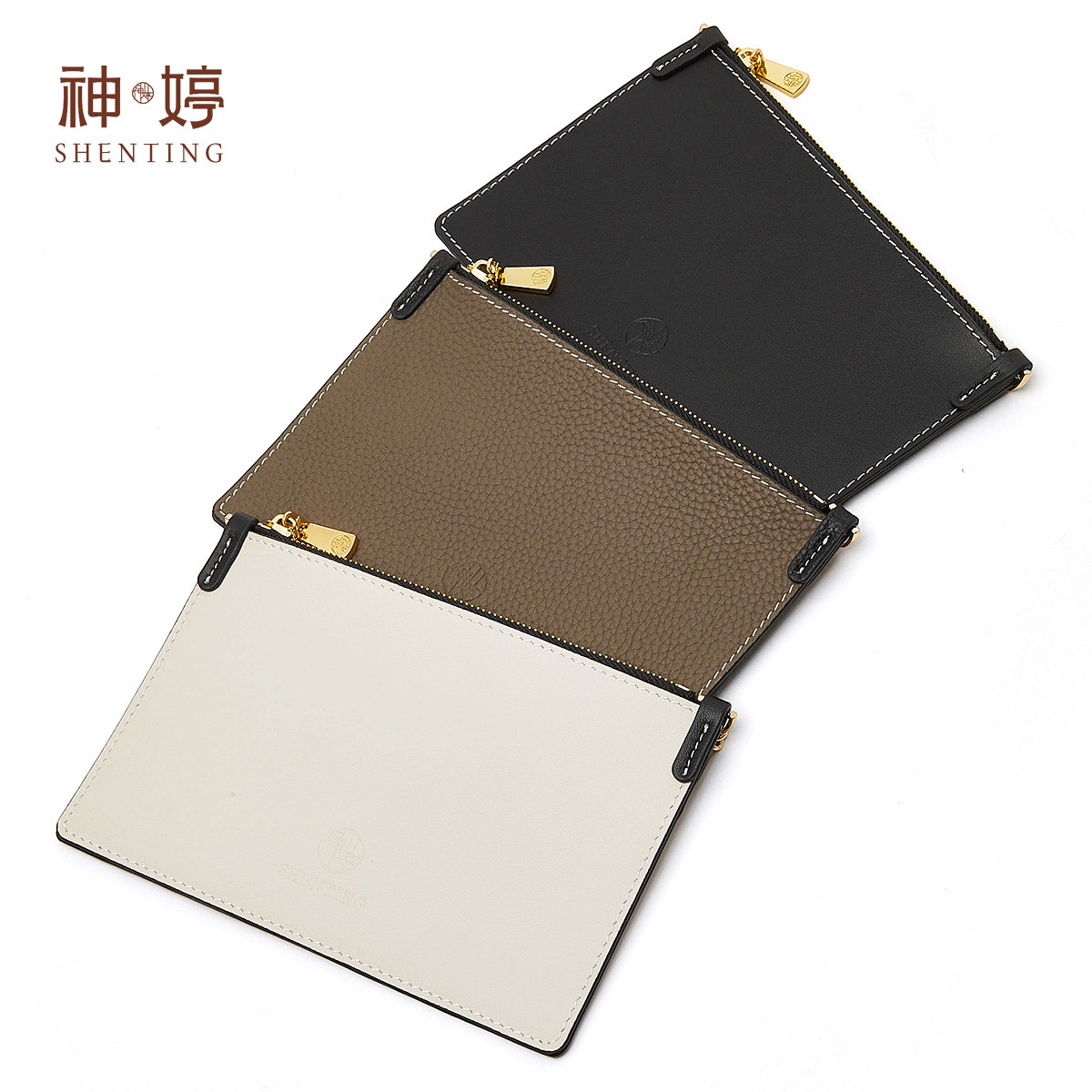 神婷正品真皮收纳包钱包女款卡包一体女士长款链条手包高级感轻奢