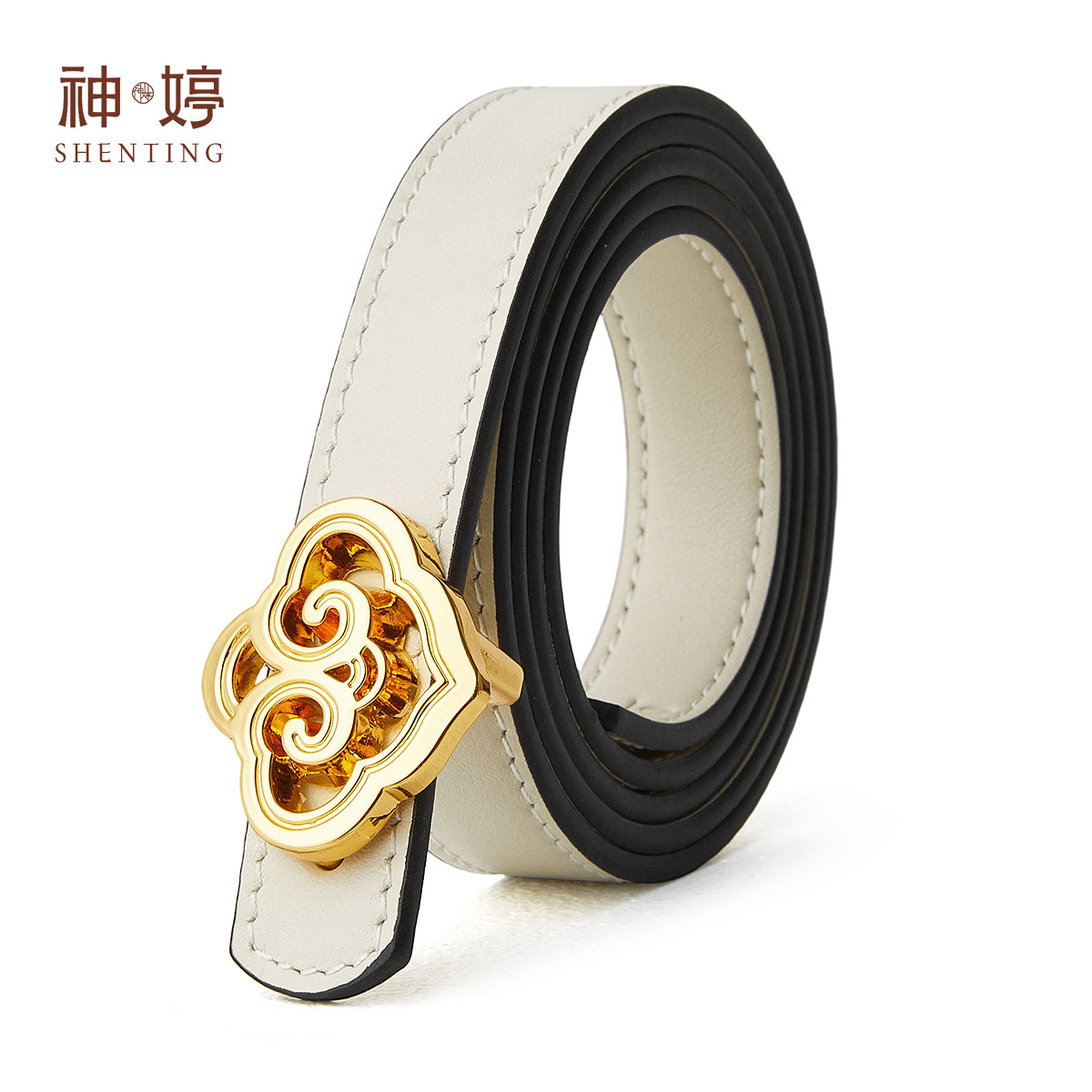 神婷真皮女士皮带女款2026新款细腰带女装饰配裙子潮高级感轻奢