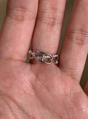 设计感交叉猪鼻子戒指百搭不掉色