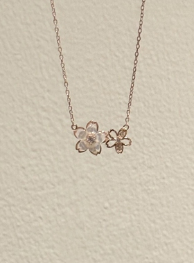 复古镂空花朵项链小众高级感温柔