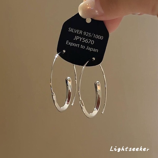 几何圈圈耳环轻奢设计感简约气质大气耳钉百搭精致时尚 显脸小耳饰