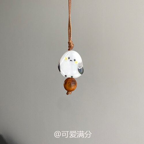 麻雀啾啾可爱白色小鸟项链高级感