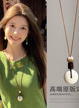 新中式菩提平安扣项链女轻奢小众