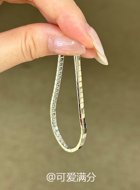 清冷感银色小方块手链女气质大气
