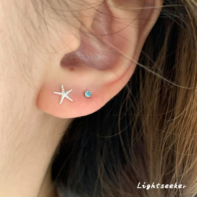 迷你小海星耳钉小巧精致简约小众