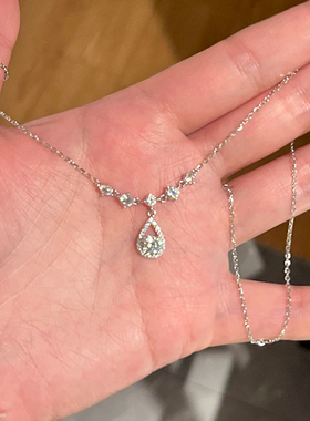 超闪人鱼之泪项链女甜美气质大气