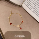 爆款 新中式 仿红色玛瑙福禄葫芦手链女镶钻手饰新年本命年2025新款