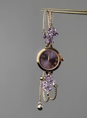 Vintage中古紫藤花可调节手链女