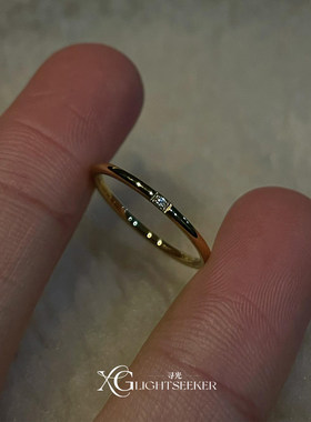 复古仿点钻锆石细圈小戒指女精致