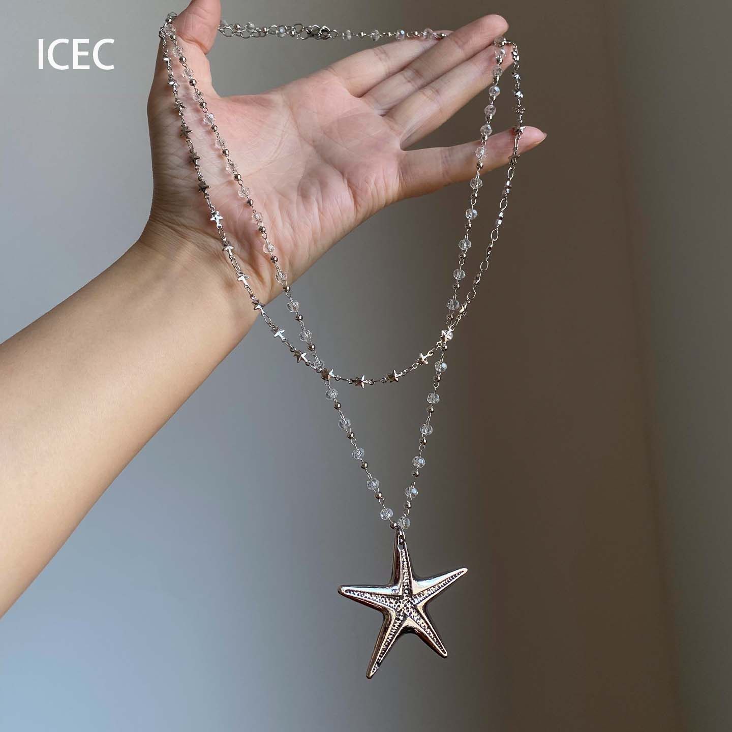 海星串珠双层长款项链精致小众设计感度假风夏配裙子锁骨链颈链女,饰品/流行首饰/时尚饰品新,项链,淘宝优惠券,粉丝福利购,淘宝优惠卷