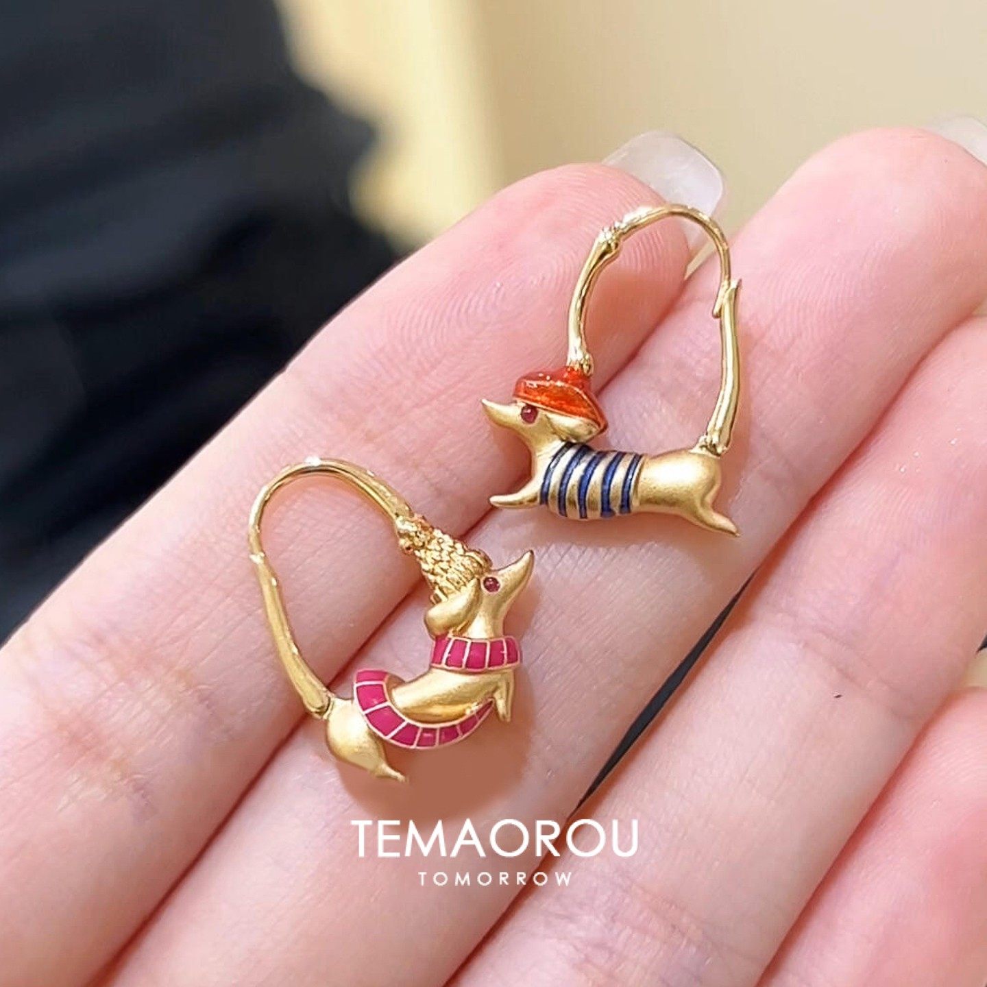 短腿腊肠小狗耳扣女2025新款夏多巴胺小众高级感百搭可爱耳环耳钉,饰品/流行首饰/时尚饰品新,耳环,淘宝优惠券,粉丝福利购,淘宝优惠卷