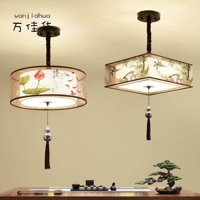 新中式吊灯火锅店酒店餐饮饭馆包厢店铺商用茶室餐厅卧室吸顶灯具,家装灯饰光源,智能吊灯,淘宝优惠券,粉丝福利购,淘宝优惠卷