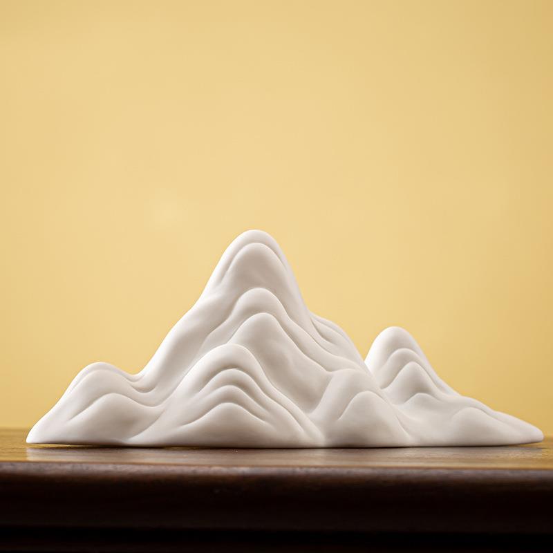 客厅假山摆件家居装饰品办公室酒柜玄关盆景新中式创意工艺品摆设