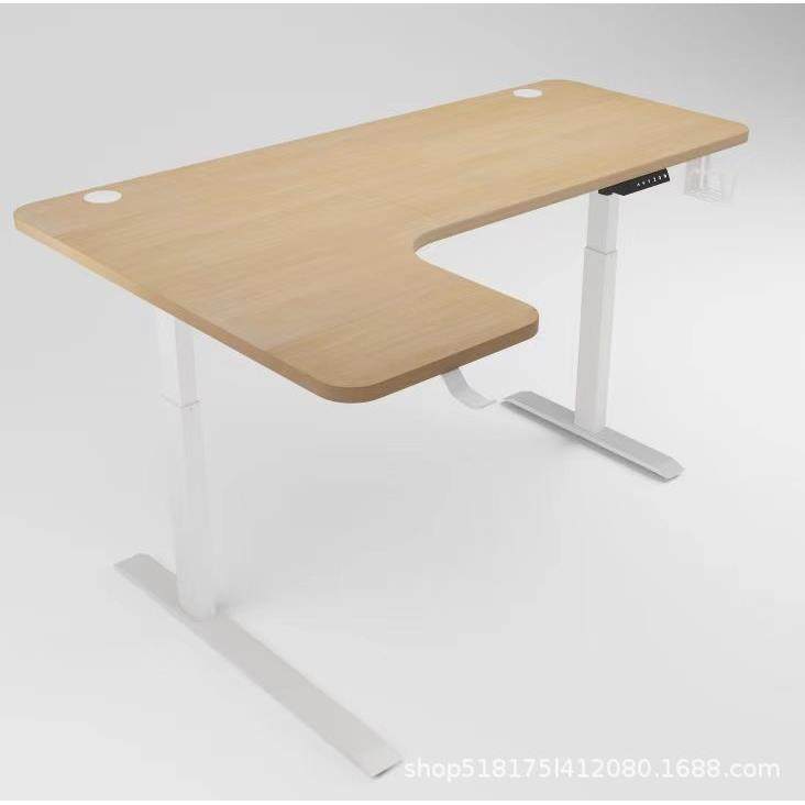 铠泷蒂智能办公电动升降桌 可站立式L型主播游戏升降电脑桌