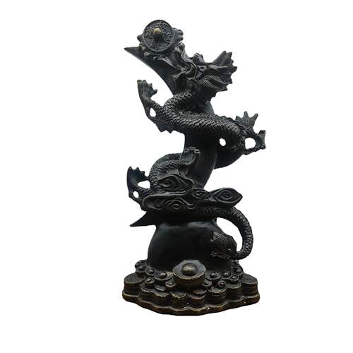 仿古做旧 铜龙 铜月亮龙 铜器 工艺品礼品 家居摆件
