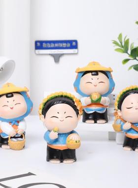 创意唐小圆桌面摆件公仔国潮家居装饰品泉州蟳蜅女旅游文创纪念品