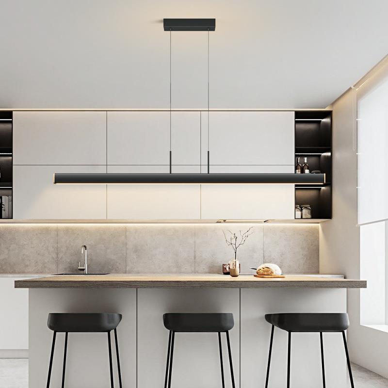 餐厅吊灯 现代简约无主灯一字长条灯极简办公室北欧吧台饭厅吊灯