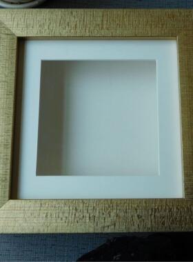 订造原木色标本相框3cm内中空立体加厚摆台立体画框公仔画框