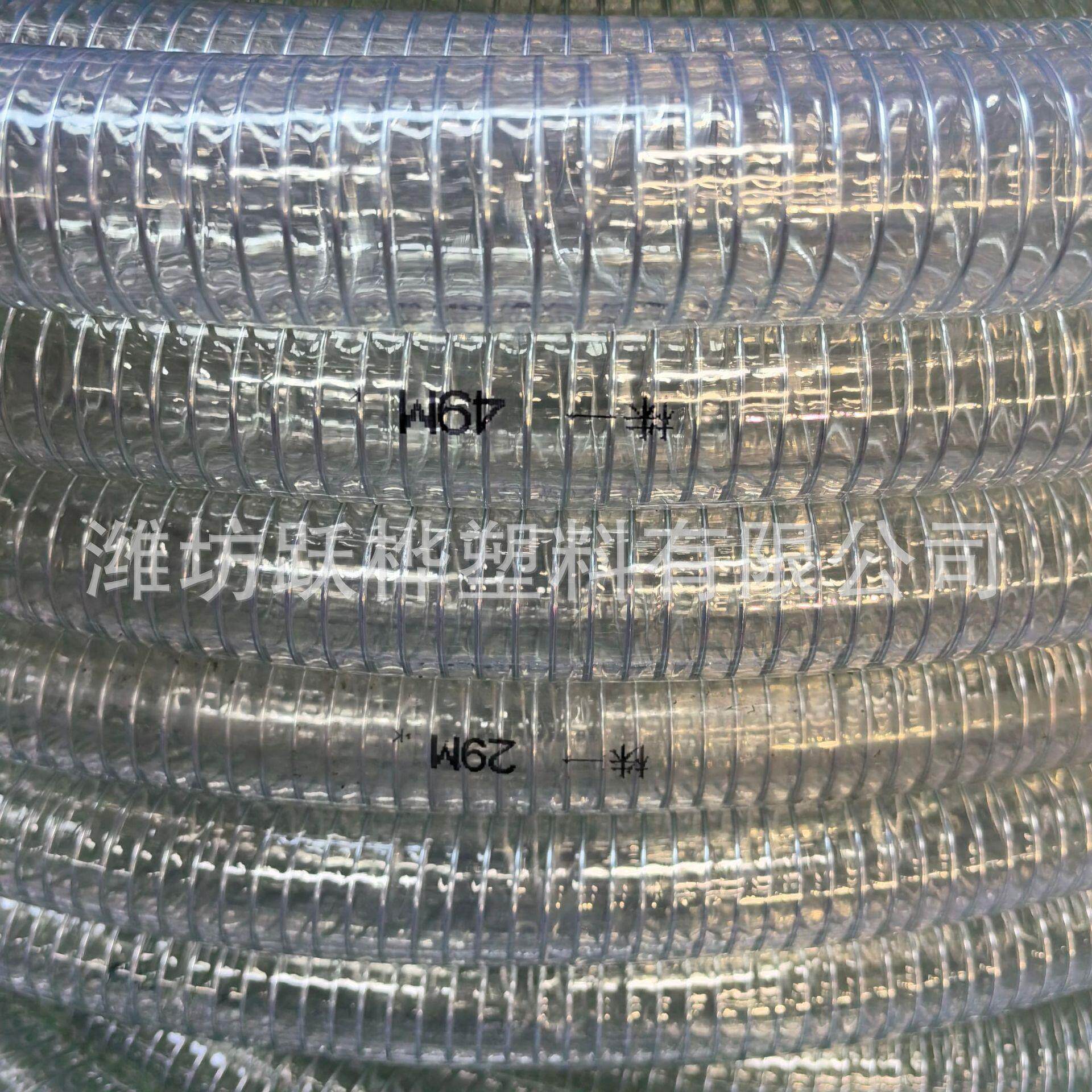 耐温160℃加厚抗老化热水热油蒸汽热粒吸料吸沙 透明钢丝增强软管