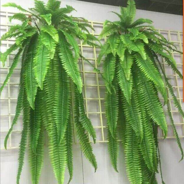 仿真波斯叶壁挂大 把束植物草坪叶子加密绿植假波斯长蕨草植物墙