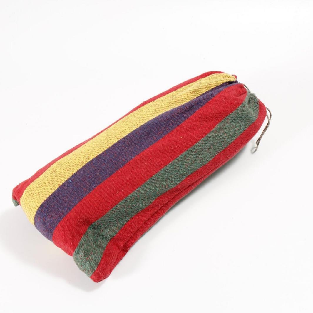 单人帆布无棍吊床红色蓝色吊床户外休闲用品秋千吊床携带方便