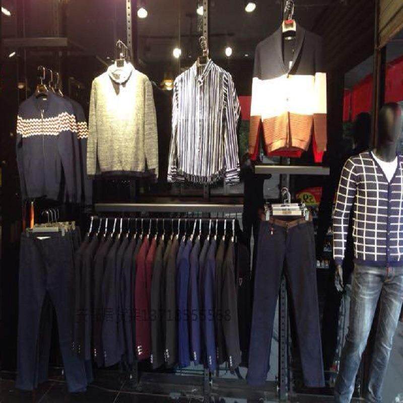 服装展示架上墙组合货架AA立柱正挂侧挂衣服架子男装店陈列中岛架