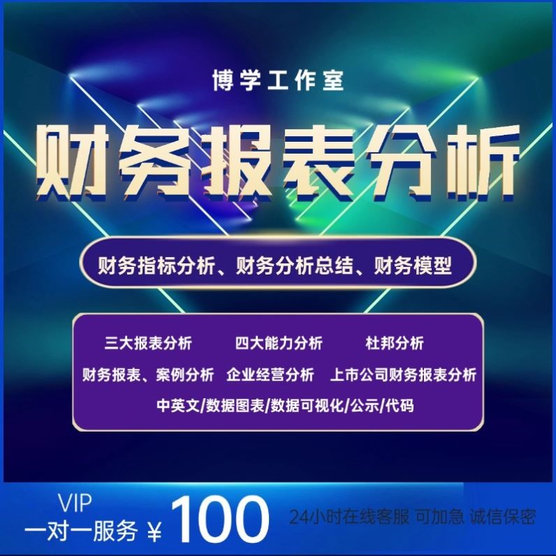 财务分析报告财务数据分析财务报表分析行业上市公司财务分析