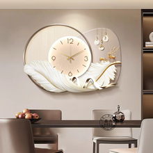 现代轻奢电表箱装饰画2025新款羽毛钟表配电箱遮挡弱电箱盖板挂画