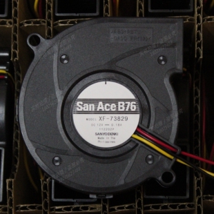 7620 73829 0.18A 3线测速7.6cm涡轮机散热风扇 12V 全新三洋