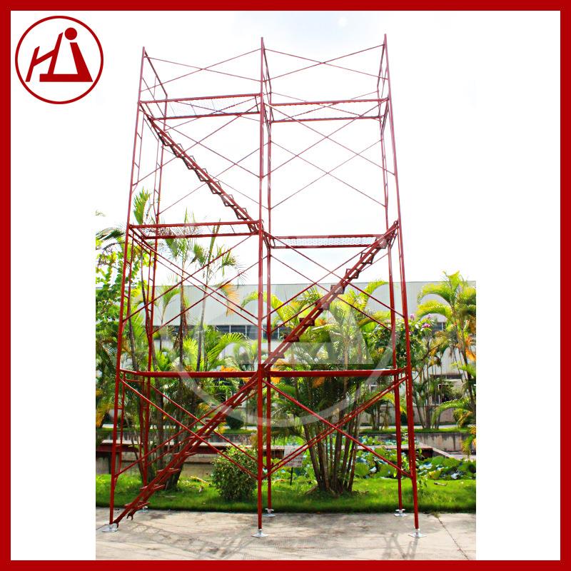 多功能建筑喷涂镀锌门式架新型移动脚手架生产厂家