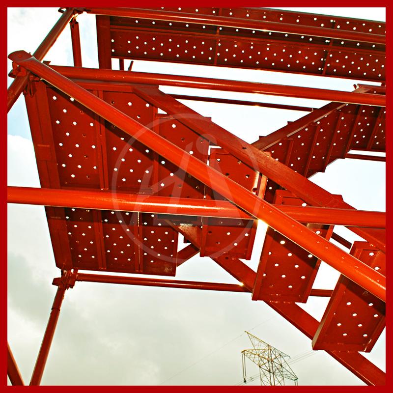 直营建筑模板安全爬梯Q235钢管支架厂家脚手架3m一层