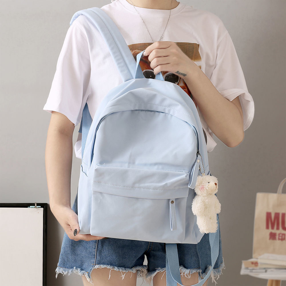 男女书包女孩尼龙高中生双肩包大容量学院风旅行背包女