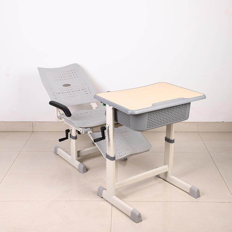新款学生课桌椅安装简单方便可升降放脚板多场景适用防滑防震防噪
