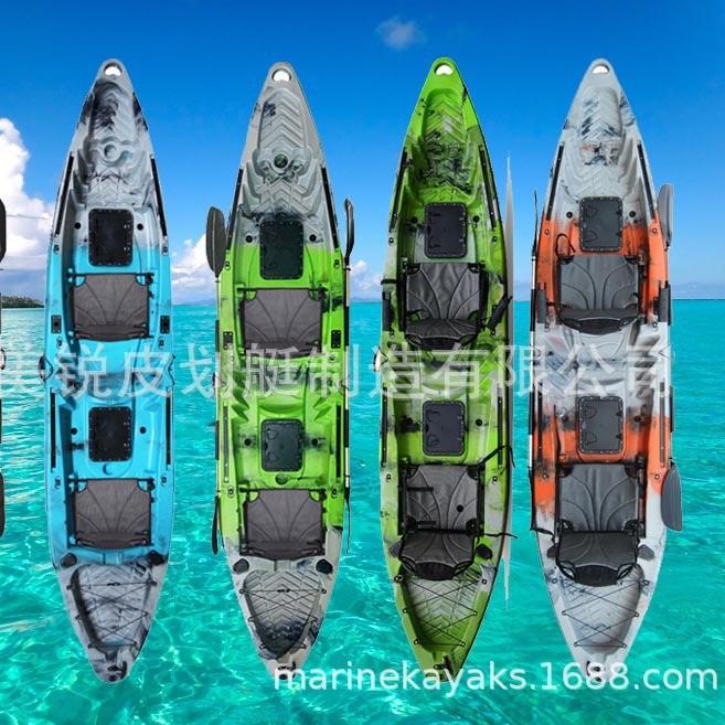 厂家供应手划双人加厚皮划艇橡皮艇休闲船钓渔船2+1亲子船三人船