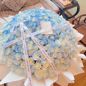 999 199 99朵玫瑰鲜花同城速递碎冰蓝花束上海北京全国配送生日