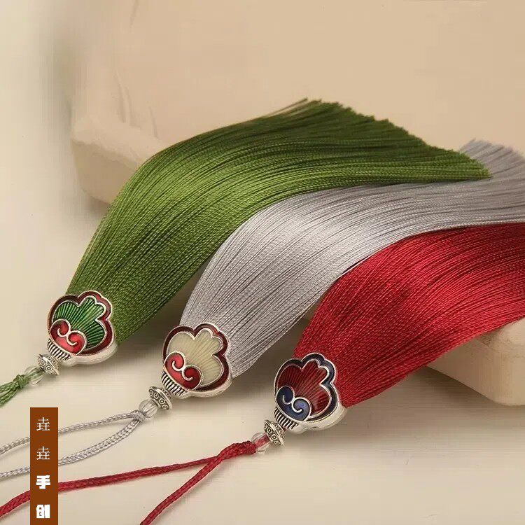 12CM祥云帽合金流苏穗子精致挂穗景泰蓝吊坠车挂饰品高档挂件古风,纺织面料/辅料/配套,线/绳,淘宝优惠券,粉丝福利购,淘宝优惠卷