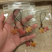 秋天枫叶手机挂件中国风中式 挂件包包相机钥匙扣挂坠挂饰百搭简约