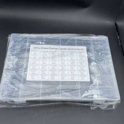 36种容值(0.1uf-2200uf)1000uf 25V35V插件铝电解电容器盒960PCS